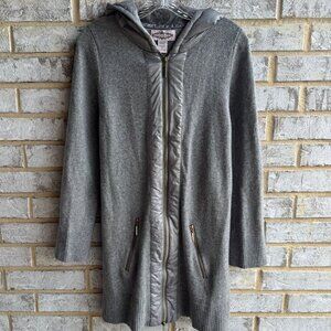 Oliver by Escio Long Sleeve Zip Front Hooded Wool Blend Cardigan Sweater Size XL